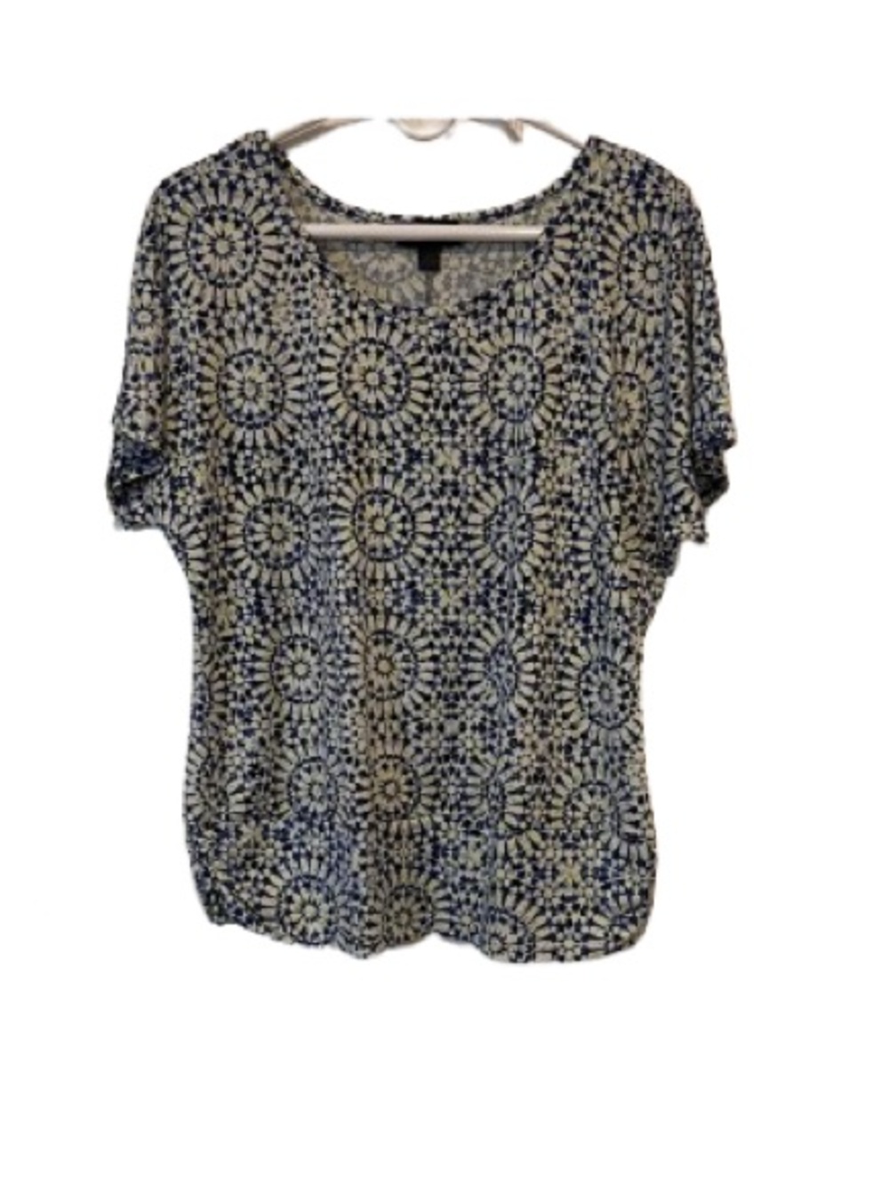 AB Studio Womens Short Sleeve Top Medium